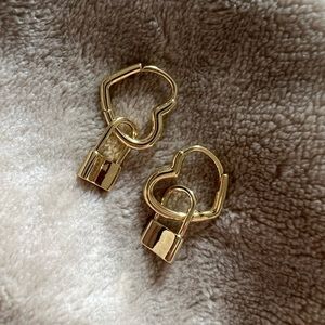 Heart and Lock Earrings